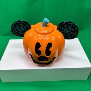 Disney Parks Halloween Mickey Mouse Pumpkin Boo! Votive Candle Holder